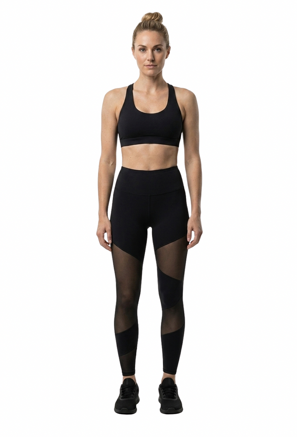 Sheer Panel Shaping Leggings