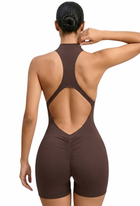 Ruched Booty Zip Suit