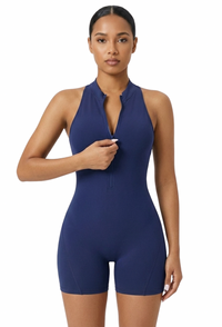 Ruched Booty Zip Suit