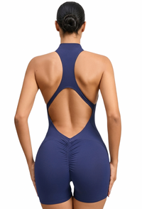 Ruched Booty Zip Suit