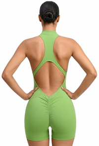 Ruched Booty Zip Suit