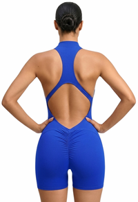 Ruched Booty Zip Suit