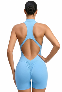 Ruched Booty Zip Suit