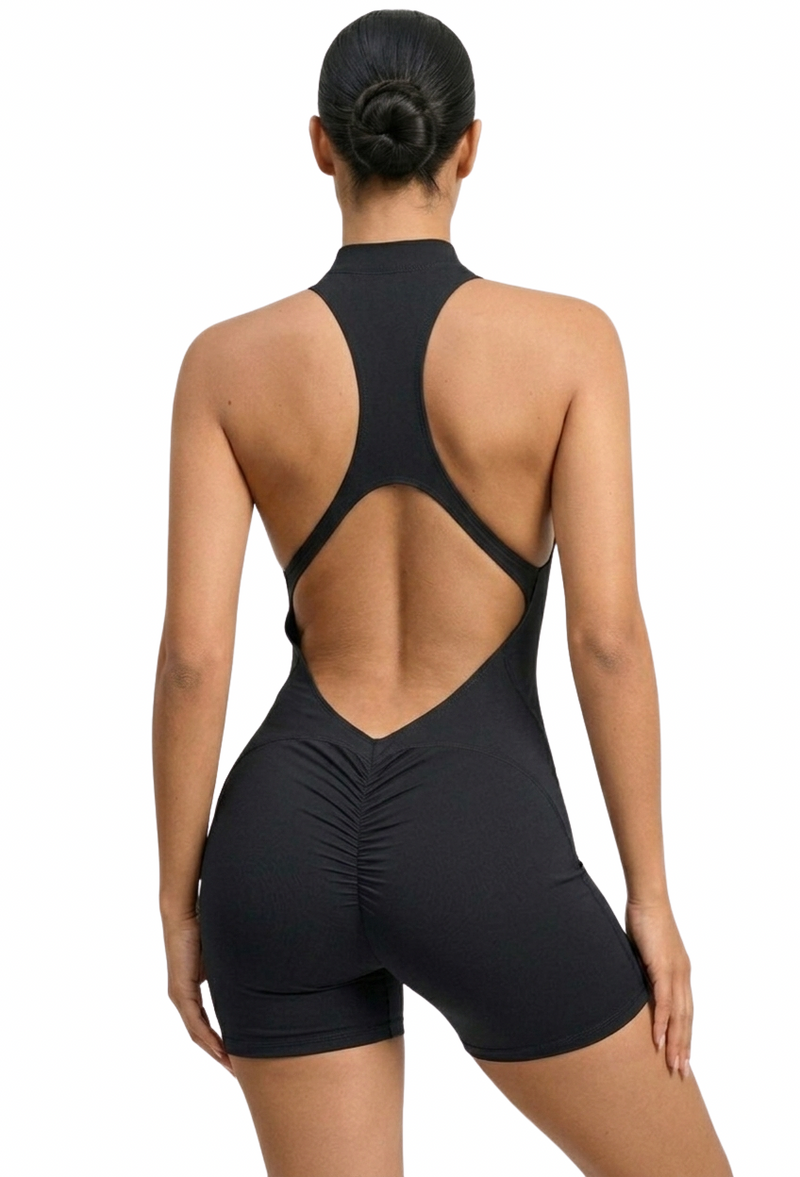 Ruched Booty Zip Suit