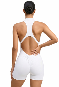 Ruched Booty Zip Suit