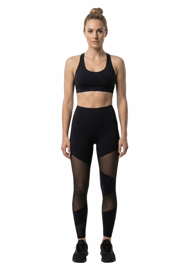 Sheer Panel Shaping Leggings