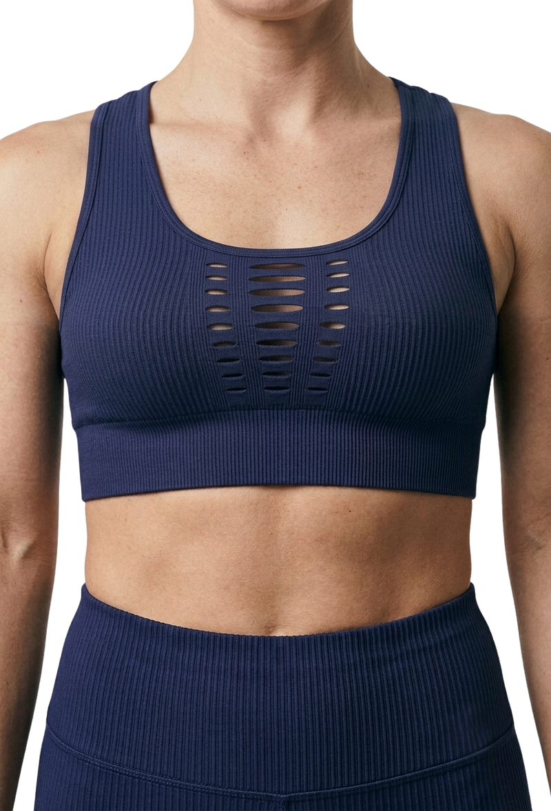 Mauve Front Slit Bra