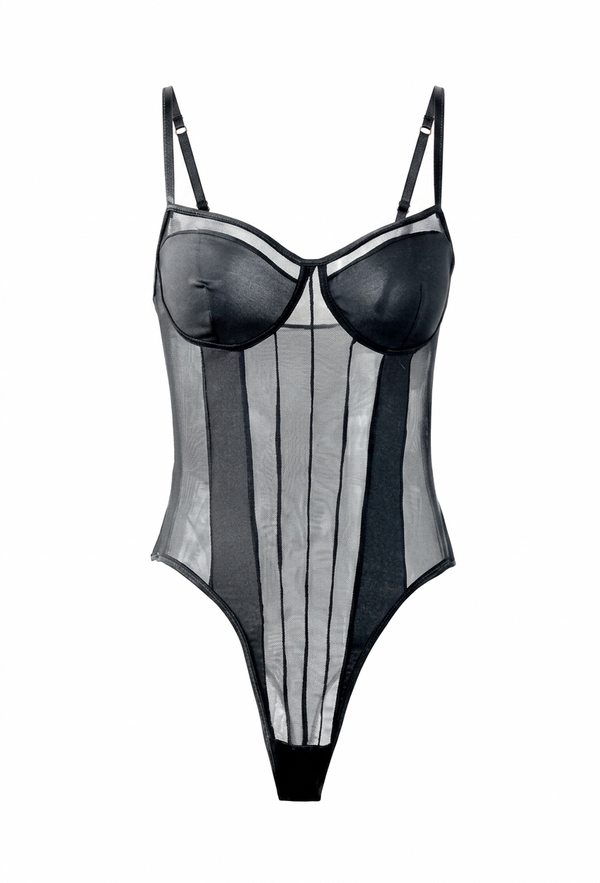 Midnight Sculpt Corset Bodysuit
