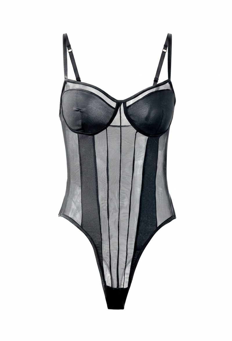Midnight Sculpt Corset Bodysuit